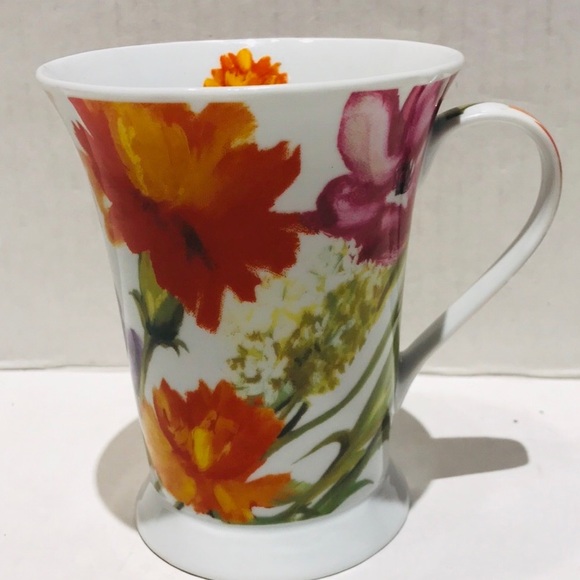 PIMPERNEL Tulips Peonies Floral Porcelain Mug - Picture 2 of 7